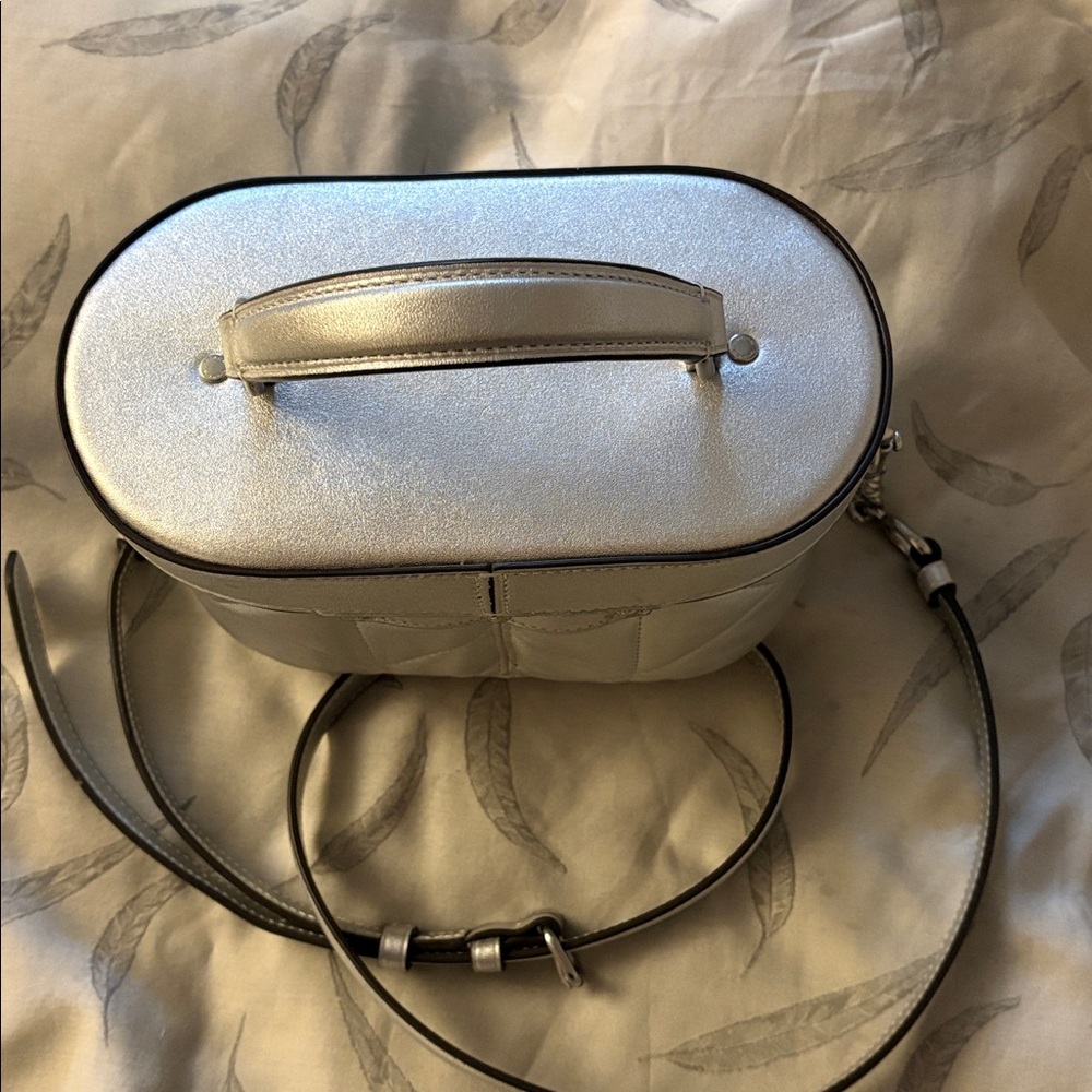 COACH Metallic Silver Crossbody Bag - Picture 5 of 9